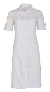 Smock MONTANA white (short sleeves) size 40-58 (EUR 34-52)